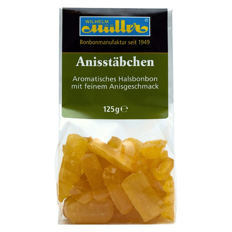 Aromatic anise sticks throat candy with a fine anise flavor (8 bags) Anise 125 g (pack of 8)