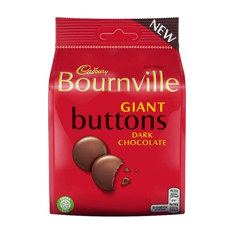 Cadbury Bournville Dark Chocolate Giant Buttons 110 g Chocolate 110 g (Pack of 1)