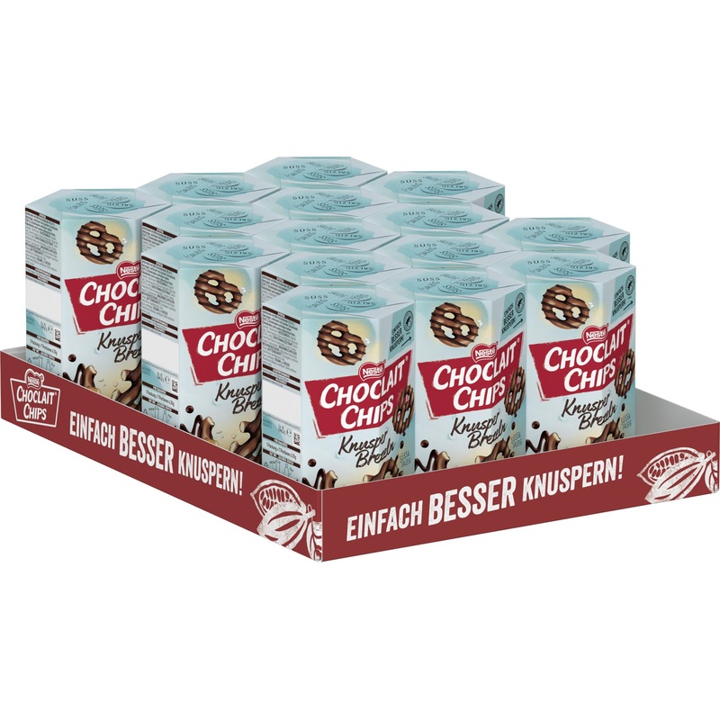 Choclait chips choclait chips nestl choclait chips crunchy breezel milk chocolate salt pretzel whole milk chocolate 15x140g)