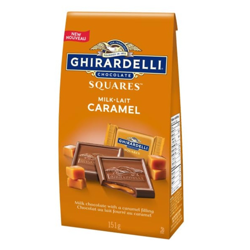 GHIRARDELLI Caramel Milk Chocolate Squares 151 Gram Bag Individually Wrapped Squares