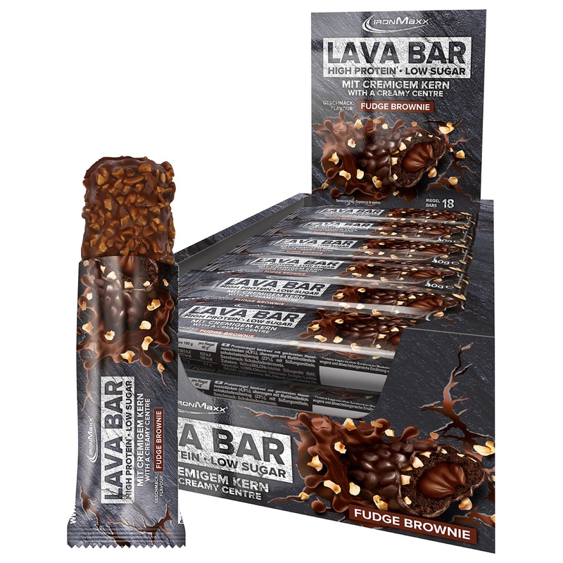 IronMaxx Lava Bar Barres prot in es saveur Fudge Brownie 18 barres de 40 g