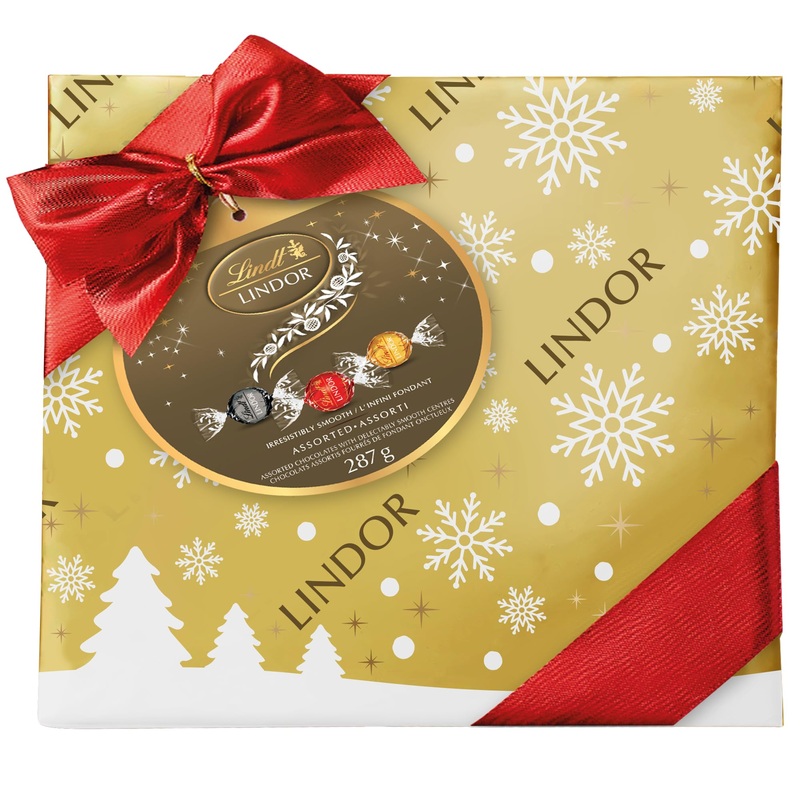 Lindt LINDOR Assorted Chocolate Truffles 287-Gram Gift Box Assorted 287 g (Pack of 1)