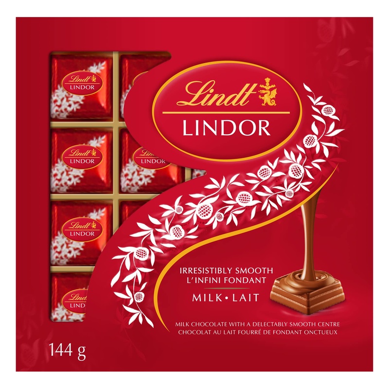 Lindt LINDOR Milk Chocolate Squares 144-Gram Gift Box Chocolate squares 144g