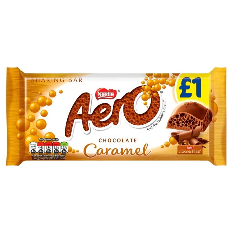 (Pack of 5) Nestle - Aero Chocolate Caramel Bars - 90g - Chocolate