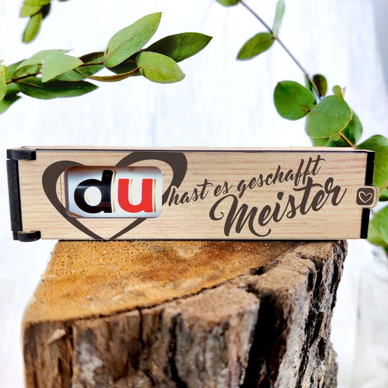 You did it: master!- Chocolate bar gift box including duplo - master gift master exam gift gift craftsmen final gift workshop gifts craftsmen gifts