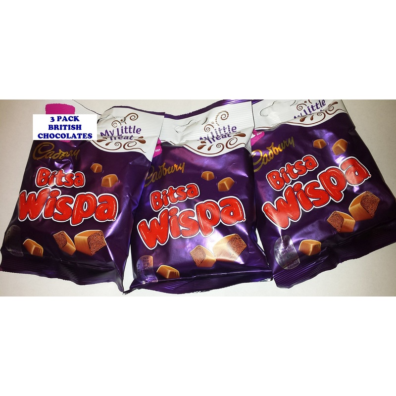 Cadbury Dairy Milk British Chocolates - 3 Pack Bitsa Wispa 80 gms Snack pouch