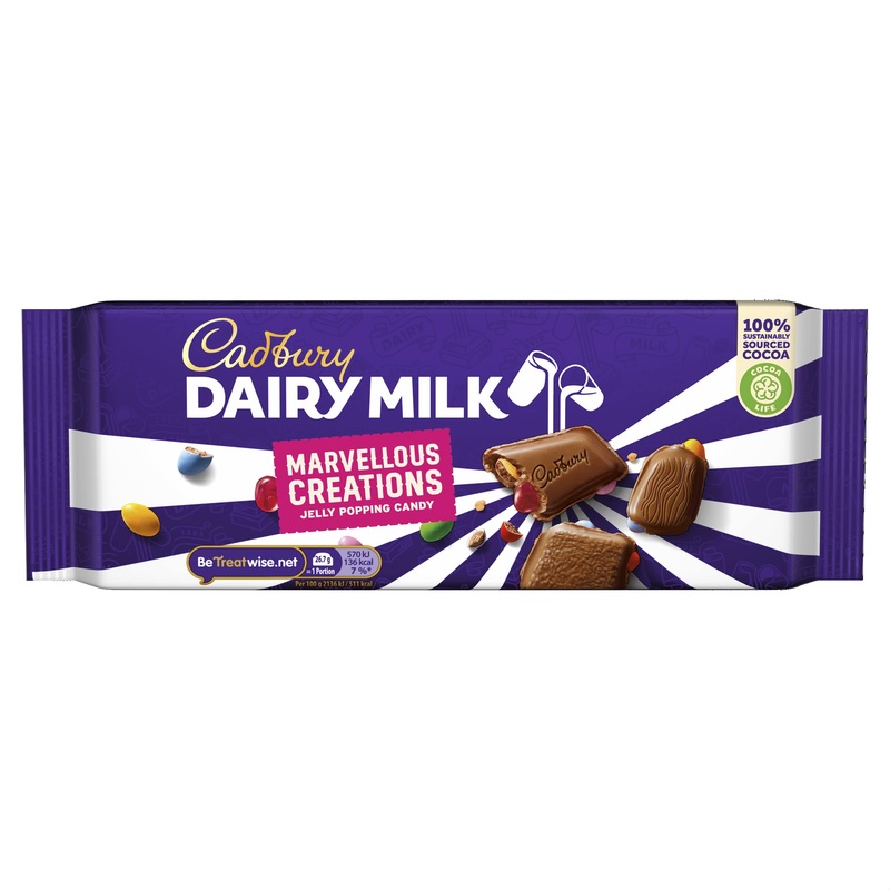 Cadbury Dairy Milk Marvellous Smashables Jelly Popping Candy 160 g Chocolate Cocoa 1 Count (Pack of 1)