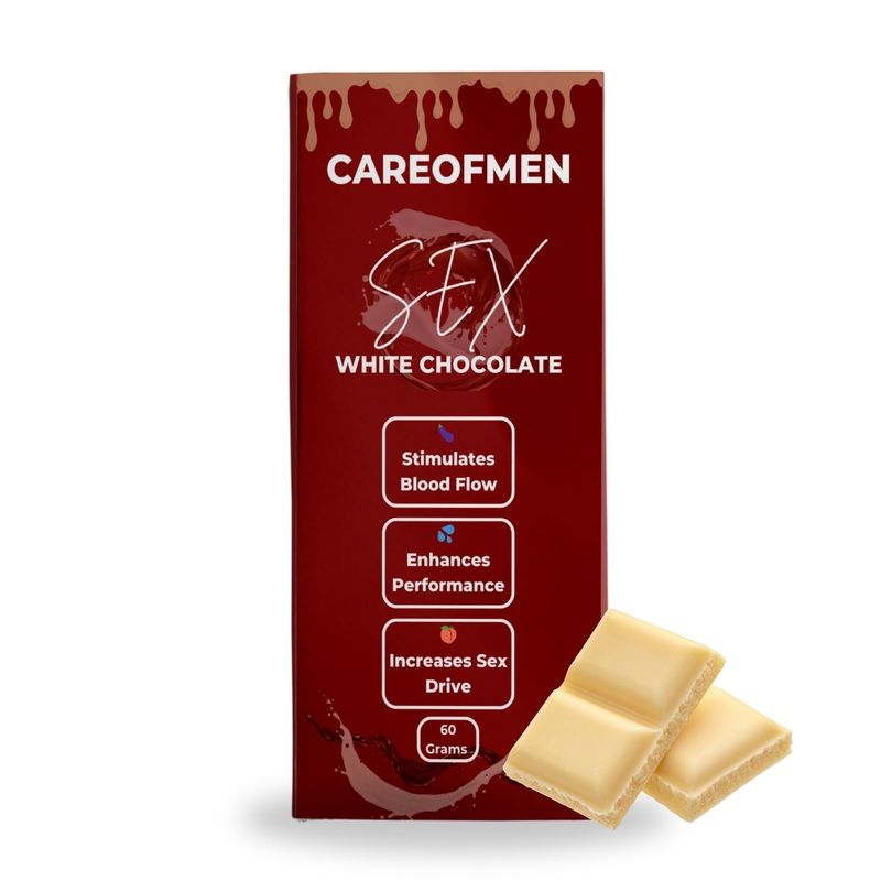Careofmen Chocolate Bar 60 Grams (White Chocolate) White Chocolate 60 Grams