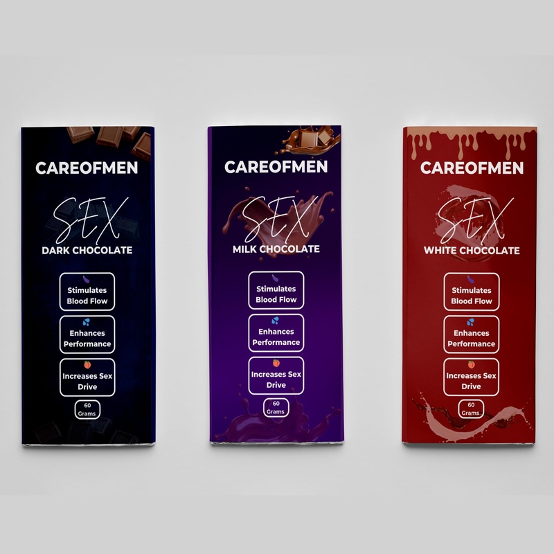 Careofmen Dark Milk & White Chocolate Bar Combo - 60 Grams (Each)
