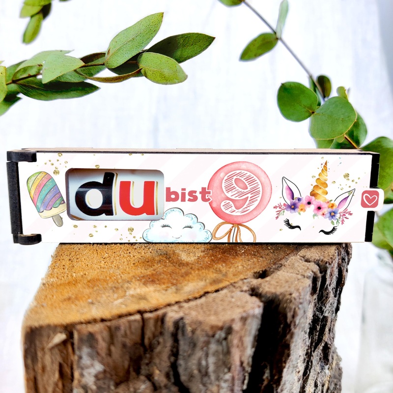 Gift girl 9 years - chocolate bar gift box incl. Duplo unicorn - gift 9 years girl girl 9 years gift ideas gifts for 9 year old girls 9 years girl girl 9 years 09 unicorn