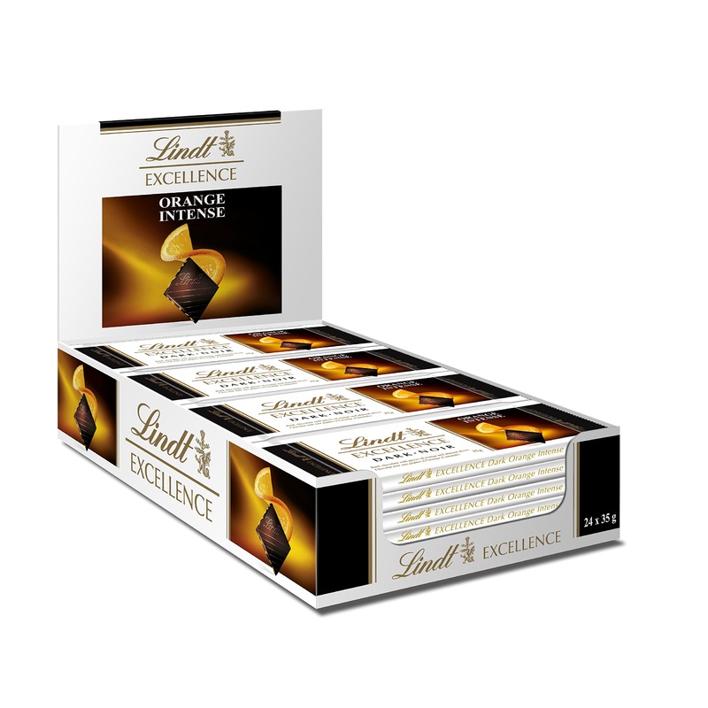Lindt - EXCELLENCE Bars - Dark Chocolate Orange - 35g x 24