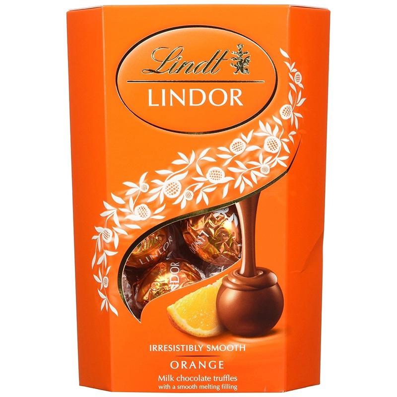 Lindt Lindor Milk Orange 200g - Pack of 2