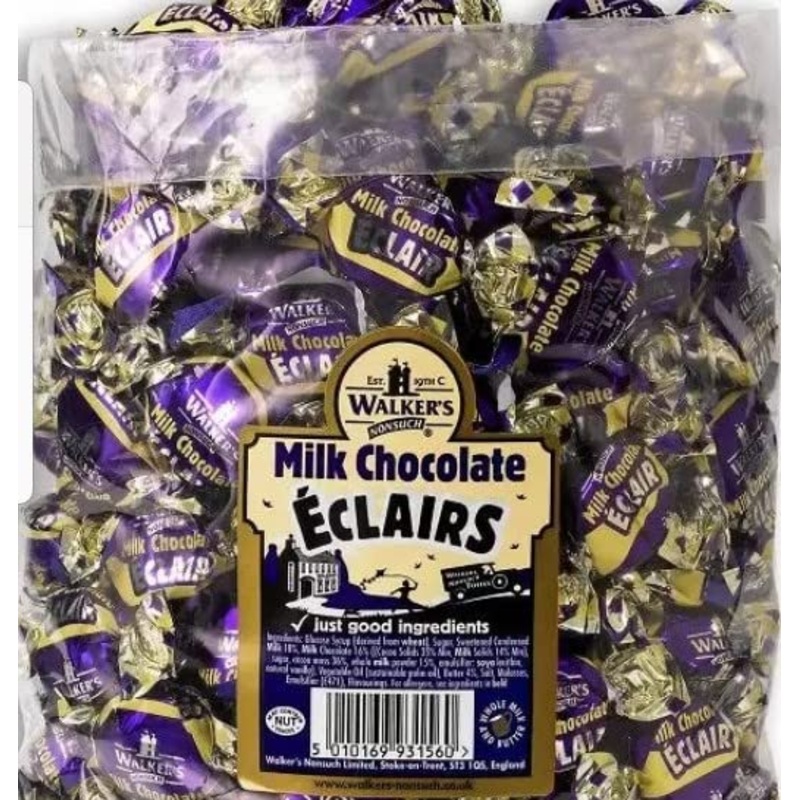 Walkers Chocolate Eclairs 500 Gram Bag (1/2 Kilo) Delicious Tasty And Twisty Treat Gift Hamper For Birthday Christmas Sold By Kidzbuzz