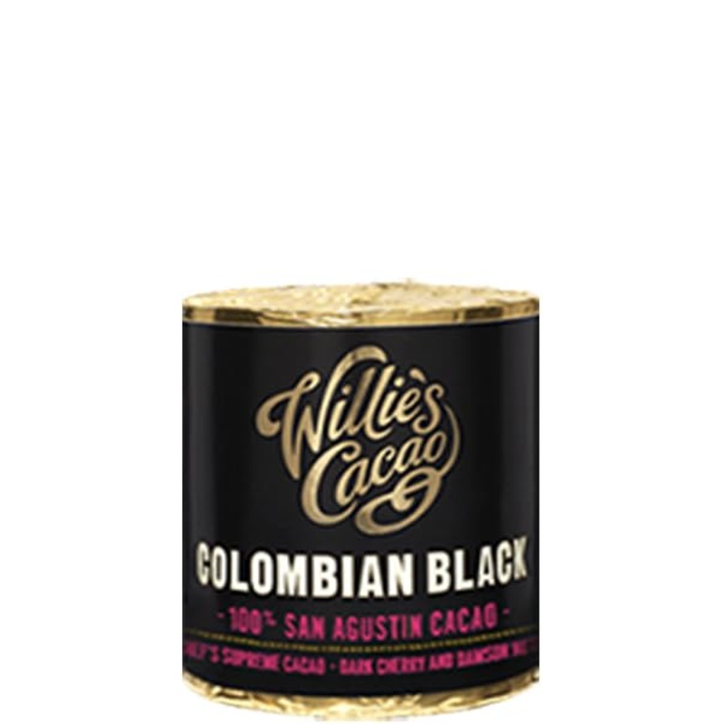 Willie's Cacao - 100% Cacao - Colombian Black 100% San Agustin Cacao - 180g x 6 - Cherry & Damson notes - For cooking baking drinks - Vegan & No Added Sugar