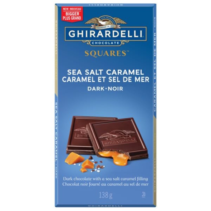 GHIRARDELLI Dark Chocolate Caramel Sea Salt Bar 138g
