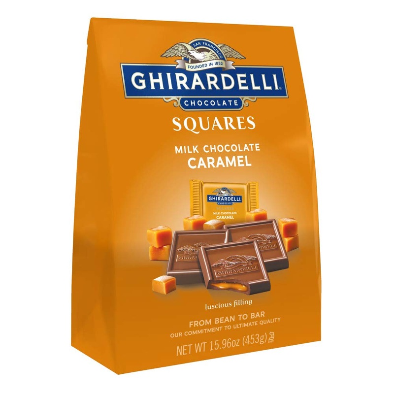 GHIRARDELLI Milk Chocolate Squares with Caramel Filling, 15.96 OZ Bag