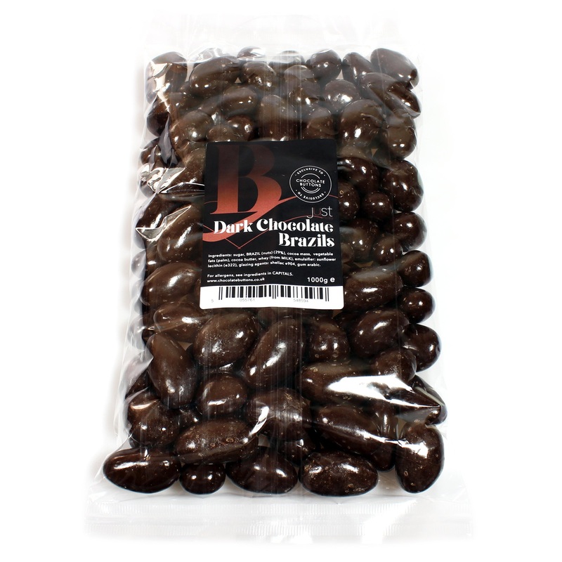 Just Treats Dark Chocolate Brazils (1 Kilo Party Bag) 1000g Party Bag