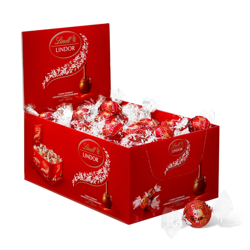Lindt - LINDOR Display - Milk Chocolate - Heart Fondant 750g