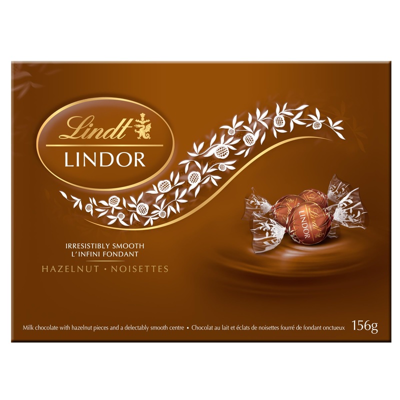 Lindt LINDOR Hazelnut Milk Chocolate Truffles Gift Box 156-Gram Box Chocolate Gift Box Perfect for Gifting