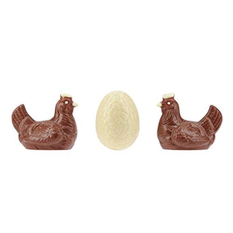 Assortment of Milk Chocolate Hens and Eggs Farm