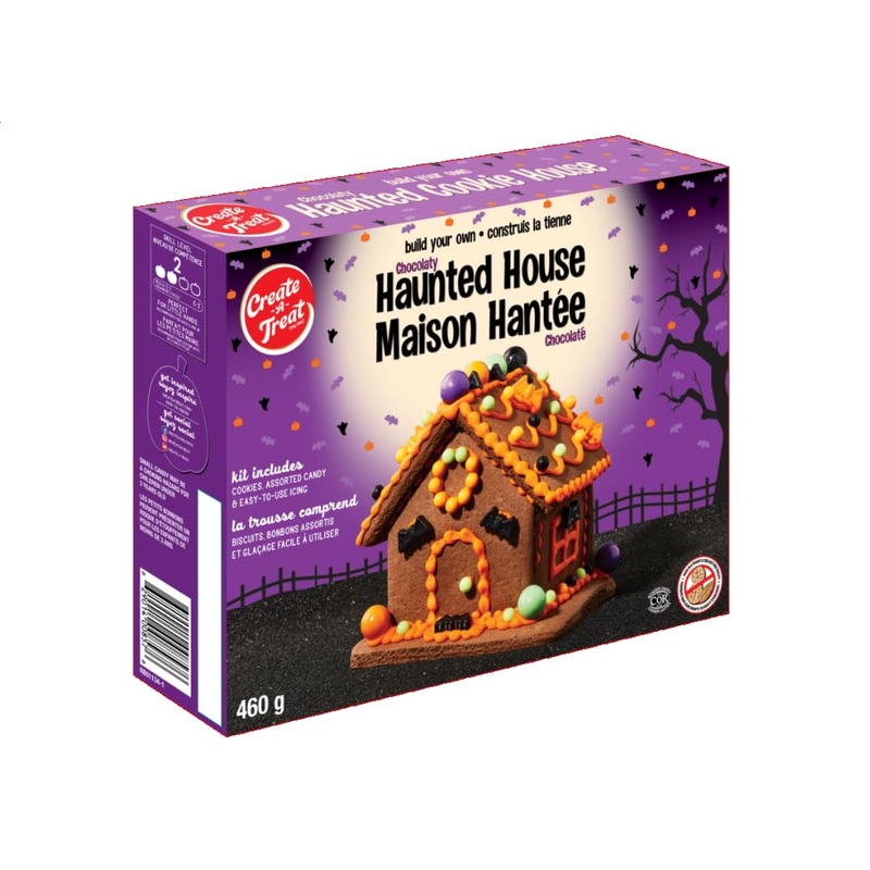 Create A Treat E-Z Build Halloween Chocolate Cookie Haunted House and Spooky Cookie Halloween Decorating Kit