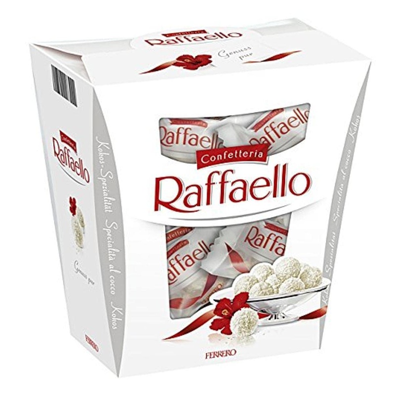 Ferrero Raffaello Fine cream crunchy almond crispy wafer and coconut flakes 1 pack of 230 g 230 g (1 pack) Classic