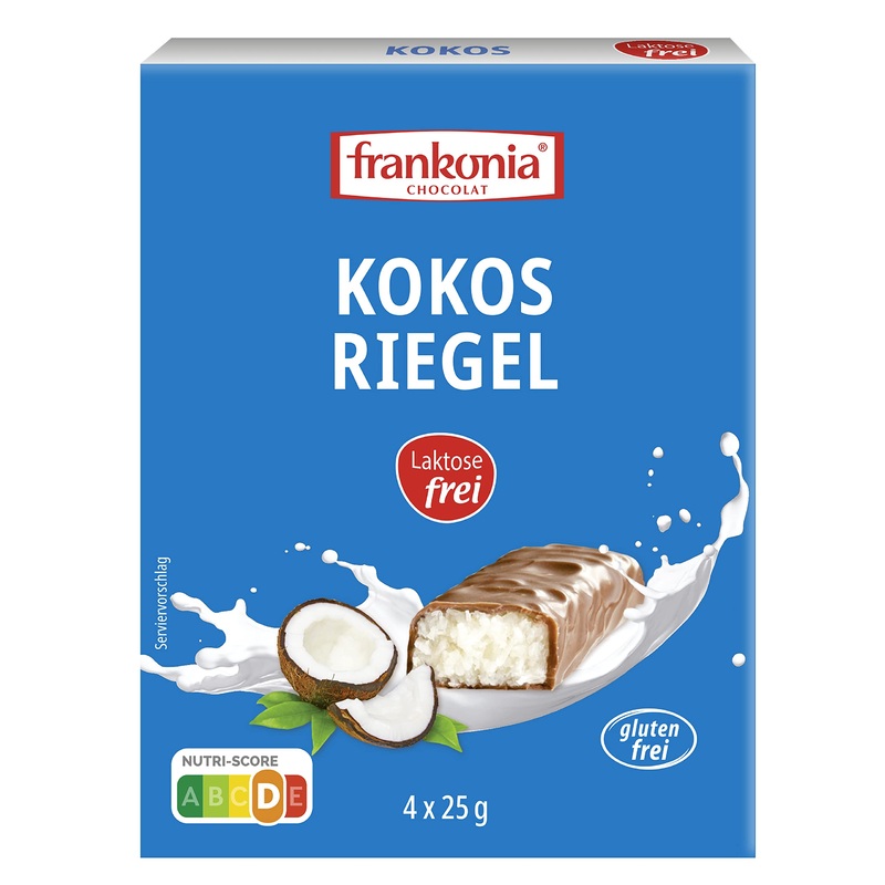 frankonia CHOCOLAT coconut bar lactose-free & gluten-free 25g (pack of 4) 25 g (pack of 4)