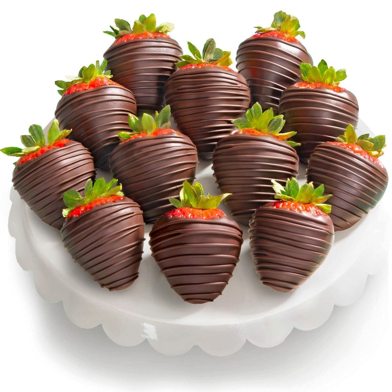 Golden State Fruit 12 Dreamy Dark Chocolate Covered Strawberries Dark Chocolate 12 Count (Pack of 1)