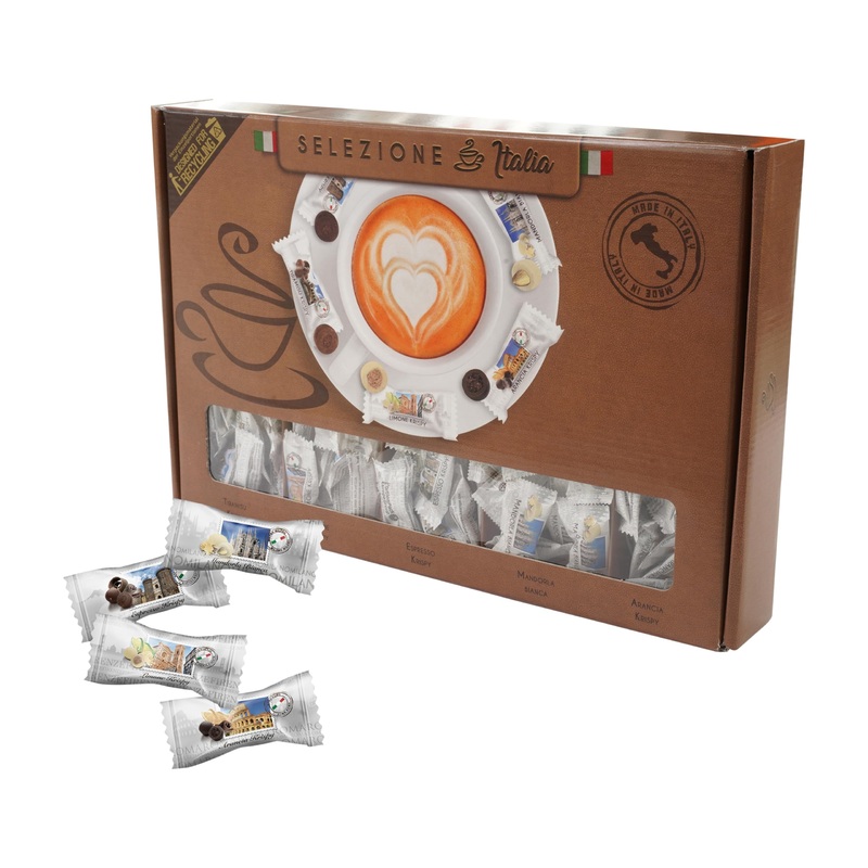 HELLMA Italian Selection - 200 pieces of Italian sweets individually - Mix 5 varieties - Storage box - for hotel caf