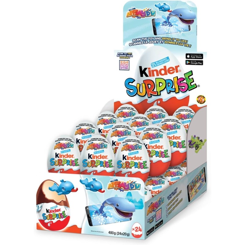KINDAR SURPRISE Milk Chocolate Eggs with Toys Classic 24 Count 480 Grams (20gx24)