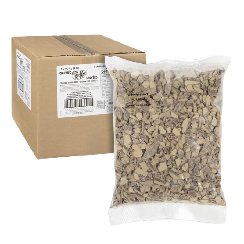 KIT KAT Bulk Chocolate KIT KAT Crushed Chocolate for Baking 100% Sustainably Sourced Cocoa Bags of Chocolate 9kg (10 x 907g)