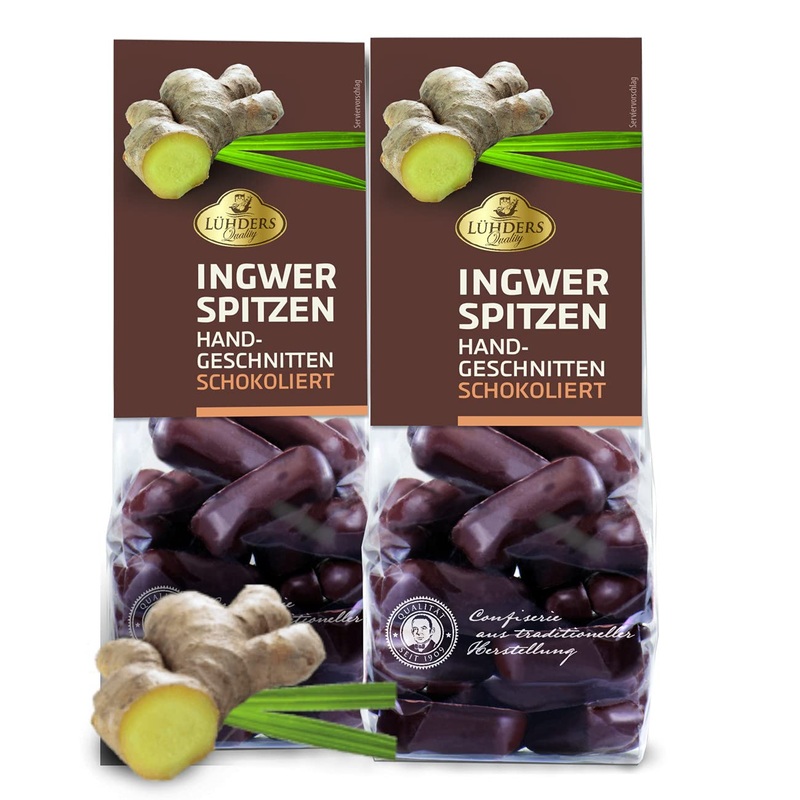 L hders ginger tips in dark chocolate set of 2 2x150g