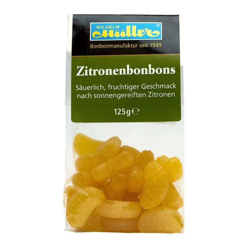 Lemon candies fruity taste of sun-ripened lemons (5 bags - 5% discount) Lemon 125 g (pack of 5)