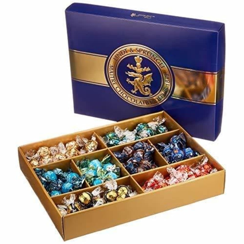 Lindt chocolate lindor and roulette mixture |1473 G |Balls with a delicately melting filling and delicious |8 varieties |Praline gift |Chocolate gift |Large pack lindor + roulette box single