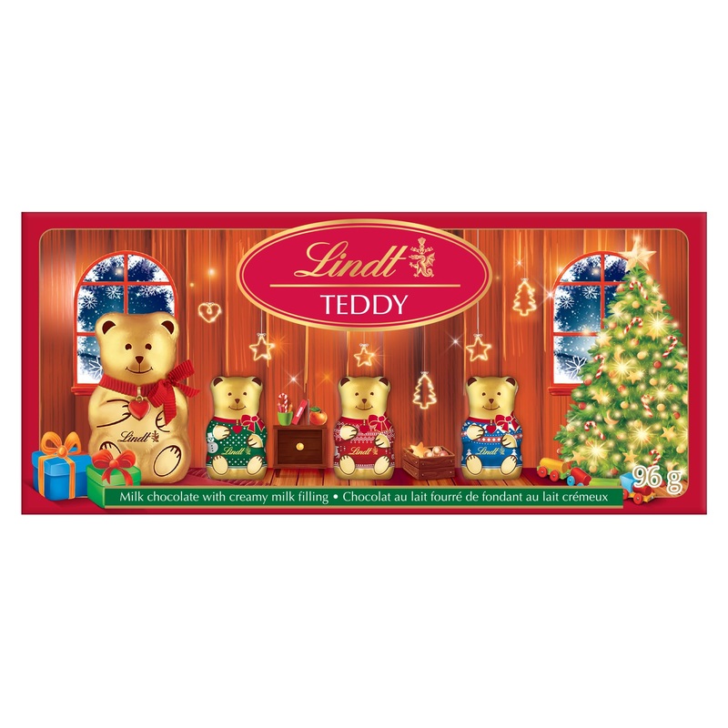 Lindt TEDDY Double Milk Chocolate Pack 96g Christmas Perfect Chocolate Gift Stocking stuffers Christmas Candy Christmas Chocolate