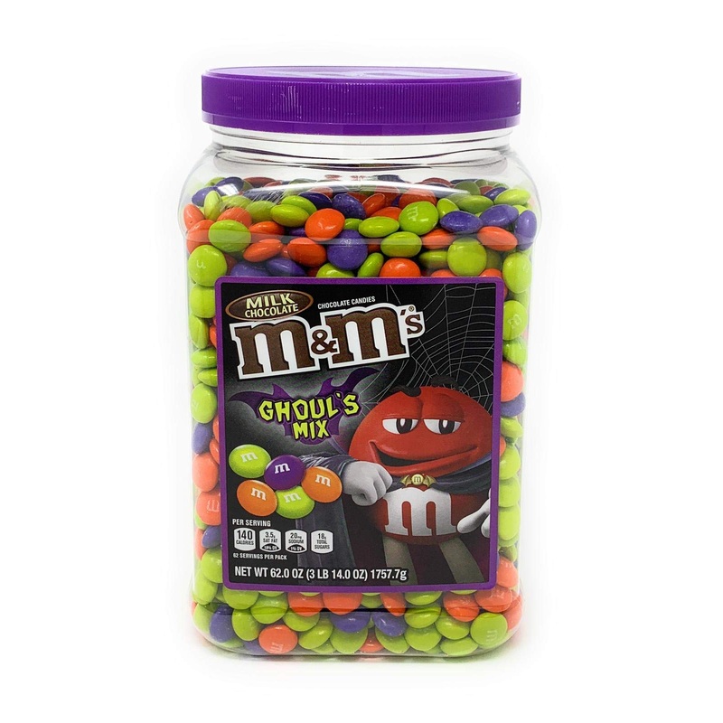 M&M's Ghoul's Mix Milk Chocolate Halloween Candy Jar (62oz.),, 62 Oz ()