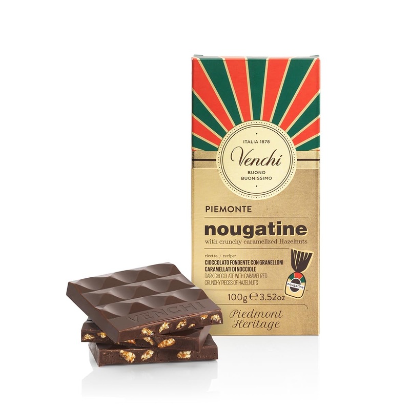 Venchi - Nougatine Chocolate Bar with whole Piedmont PGI hazelnuts 100 g - Gluten-free