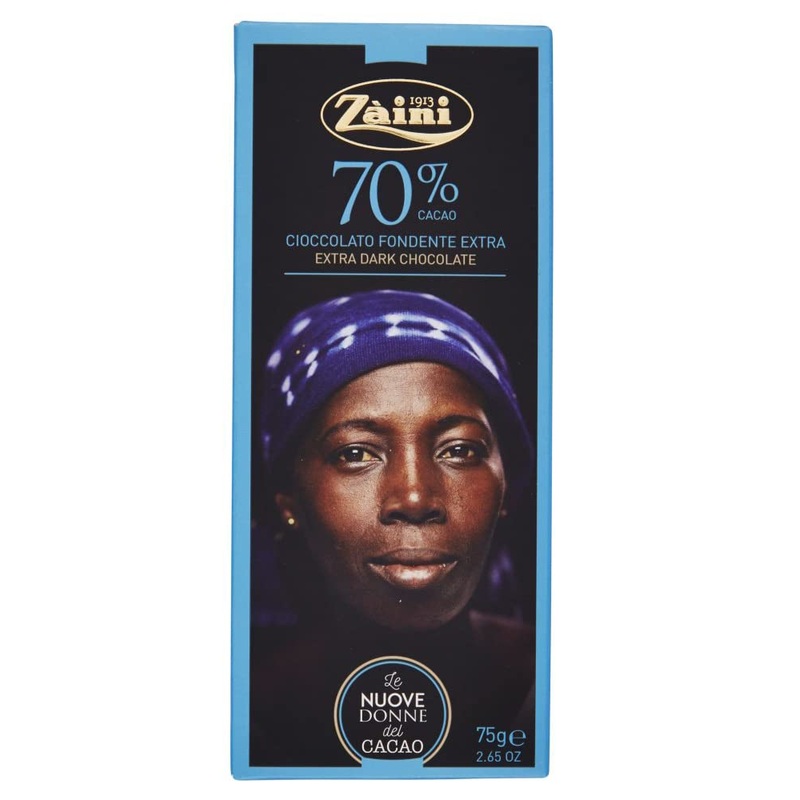 Zaini Extra Noir Dark Chocolate Bar Bars Chocolat Fonc 70% Cocoa 75g