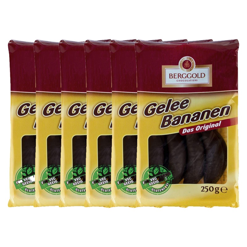 Berggold Jelly Bananas Pack of 6 (6 x 250 g)