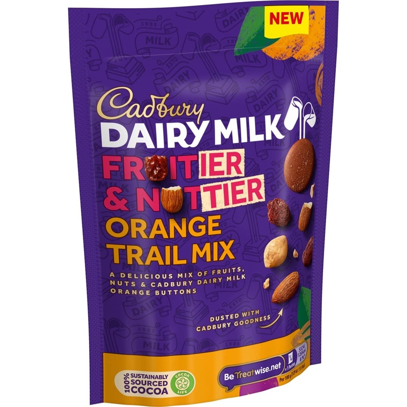 Cadbury Dairy Milk Frutier And Nuttier Orange Trail Mix 100g