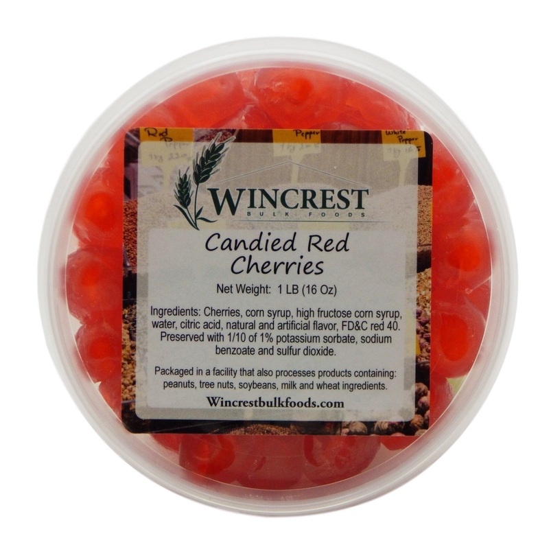 Candied Fruit - 1 Lb Tub (Red Cherries)