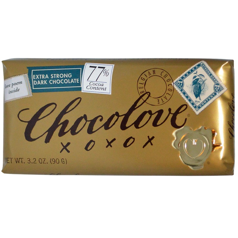 Chocolove Extra Strong Dark Chocolate 77 Cocoa 3.2 oz (90 g)