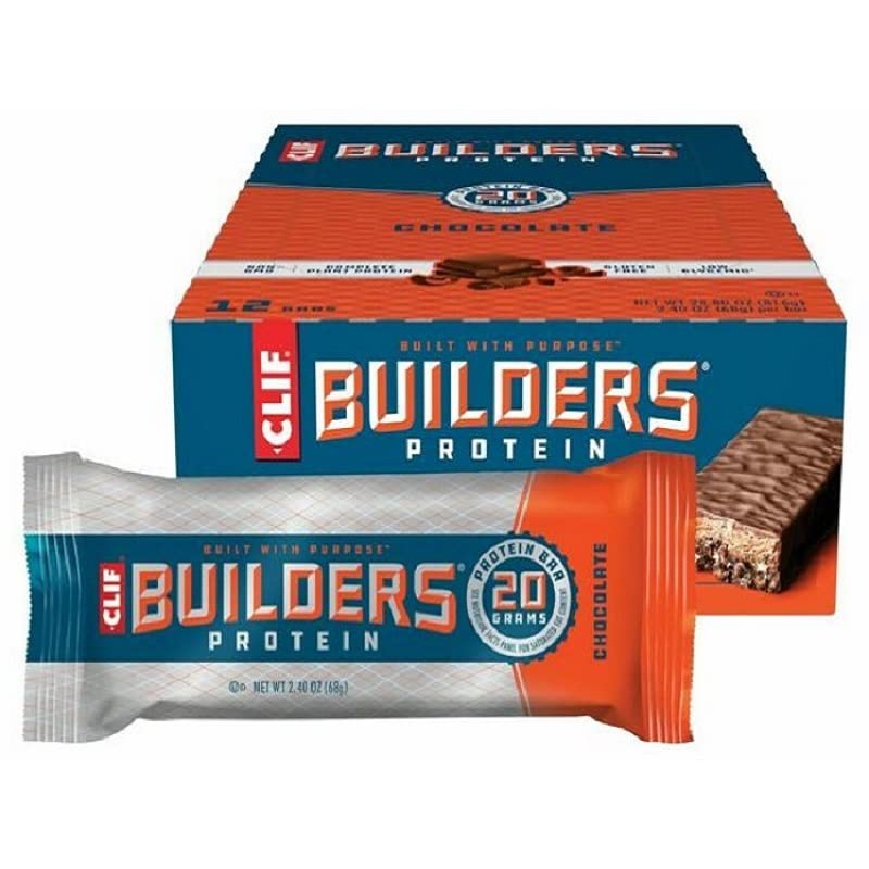 Cliff Bar Builder Bar, Chocolate, 2.40-Ounce (Pack of 12)