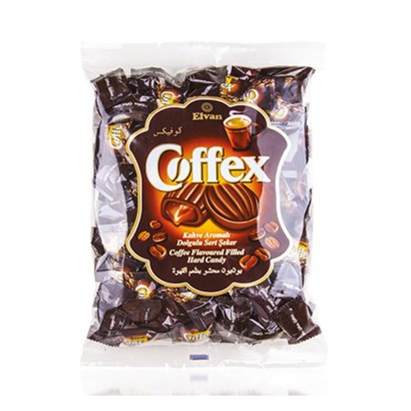 Coffex 1kg bag filled candies with a lasting coffee flavour