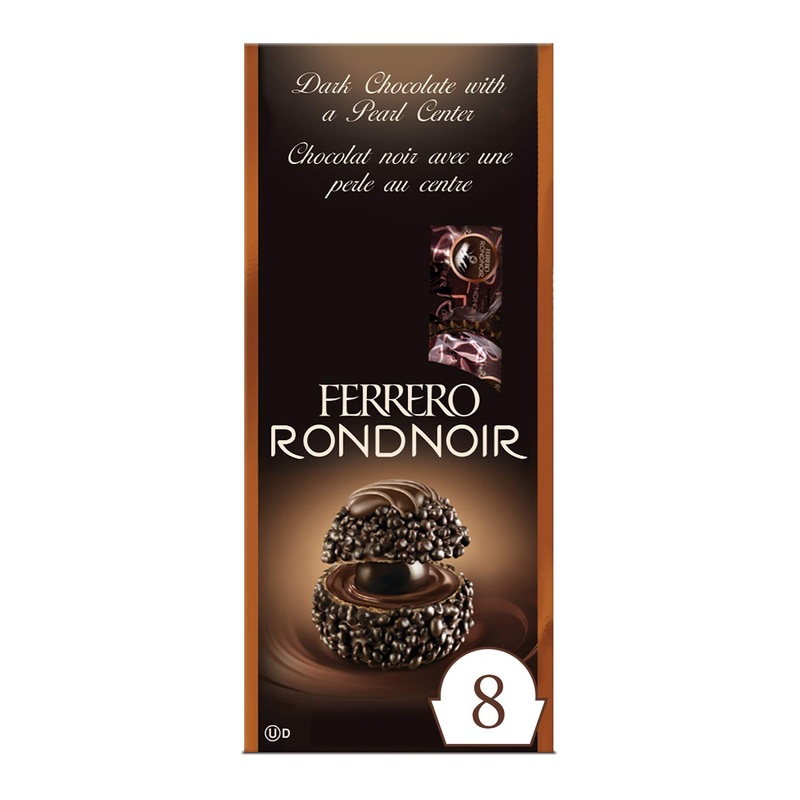 FERRERO Rondnoir Fine Dark Chocolate Bag 8 Individually Wrapped Chocolates 80g Ferrero Rondnoir 1 bag of 8 pieces