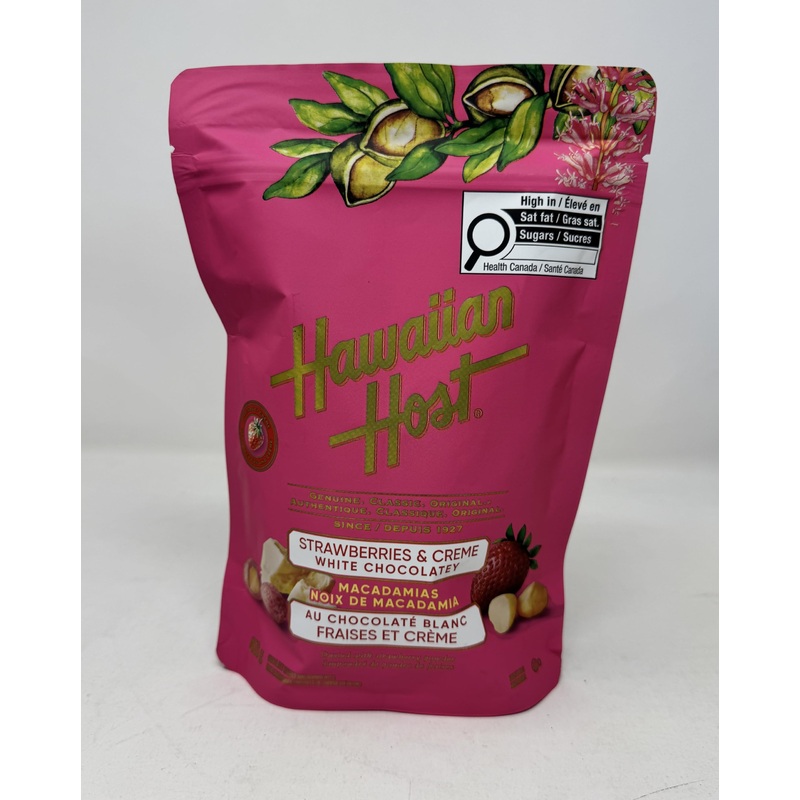 Hawaiian Host Macadamia Nuts Strawberries and Cream White Chocolate 16oz (453g)