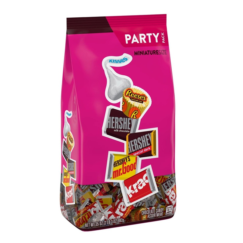 Hershey Miniatures Assorted Chocolate Halloween Candy Bars, Individually Wrapped, 35 oz Bulk Party Pack Assorted Miniatures (35 oz)