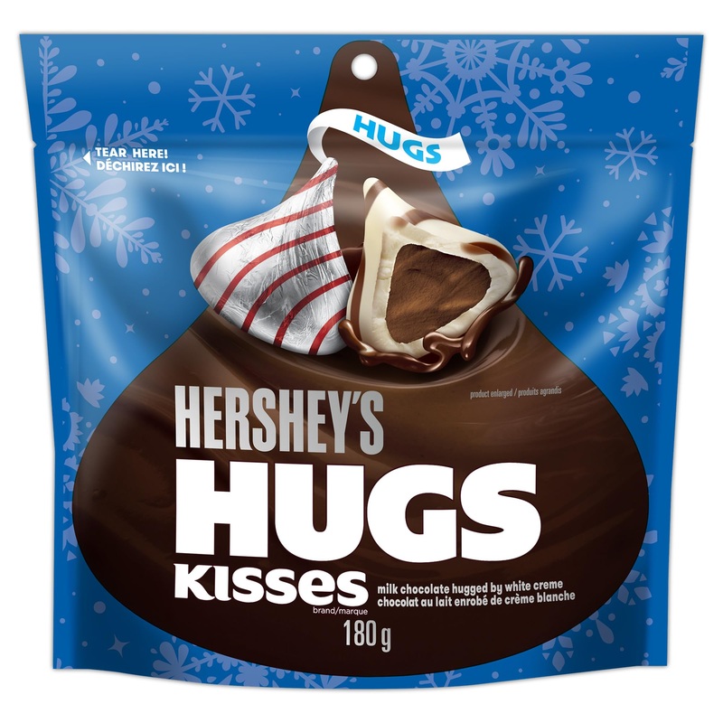 HERSHEY'S KISSES HUGS Milk Chocolate with White Creme - Christmas Candy Stocking Stuffers 180g