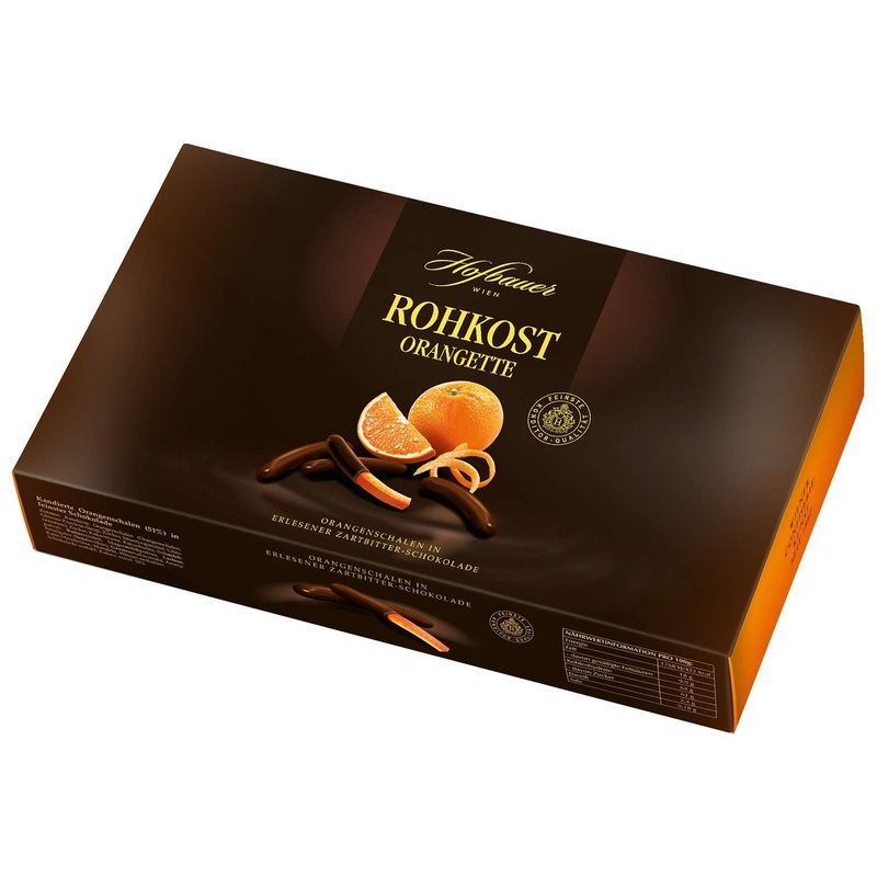 Hofbauer Wien Raw Food Orangette Chocolate-Covered Orange Slices 1000 g