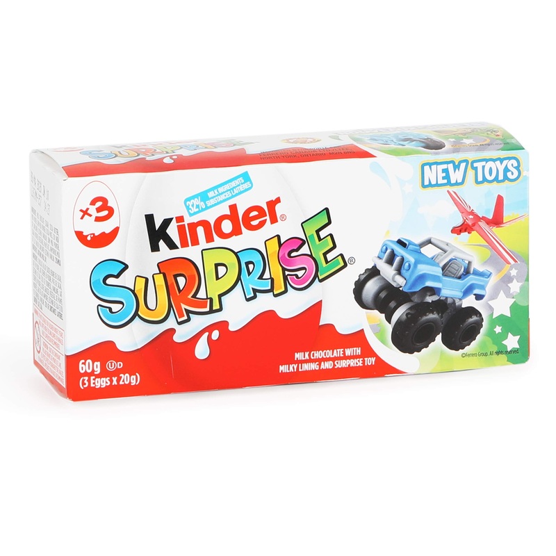 Kinder Surprise Chocolate Eggs with Toys Classic 3 Count 24 Pack 3.0 Kilogram